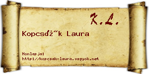 Kopcsák Laura névjegykártya
